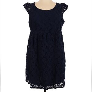 NWT Seraphine Navy Lace Casual Maternity Dress